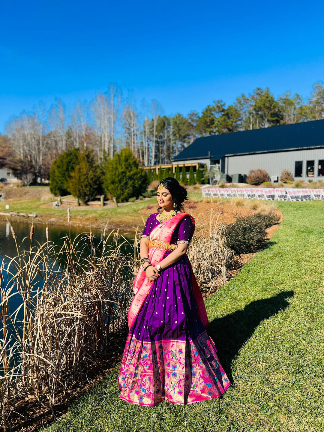 Purple Paithani Silk Lehenga