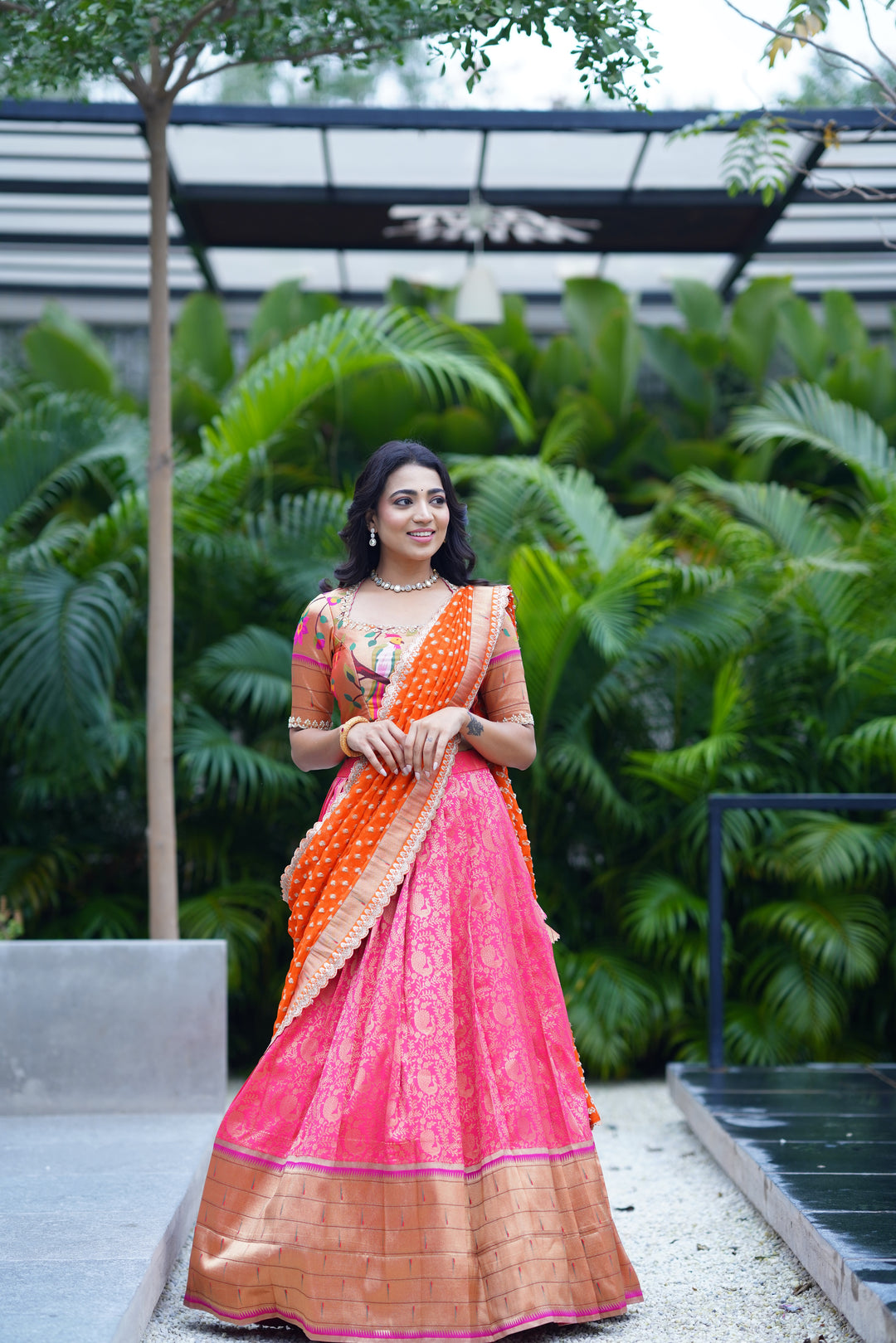 Pink Silk Lehenga