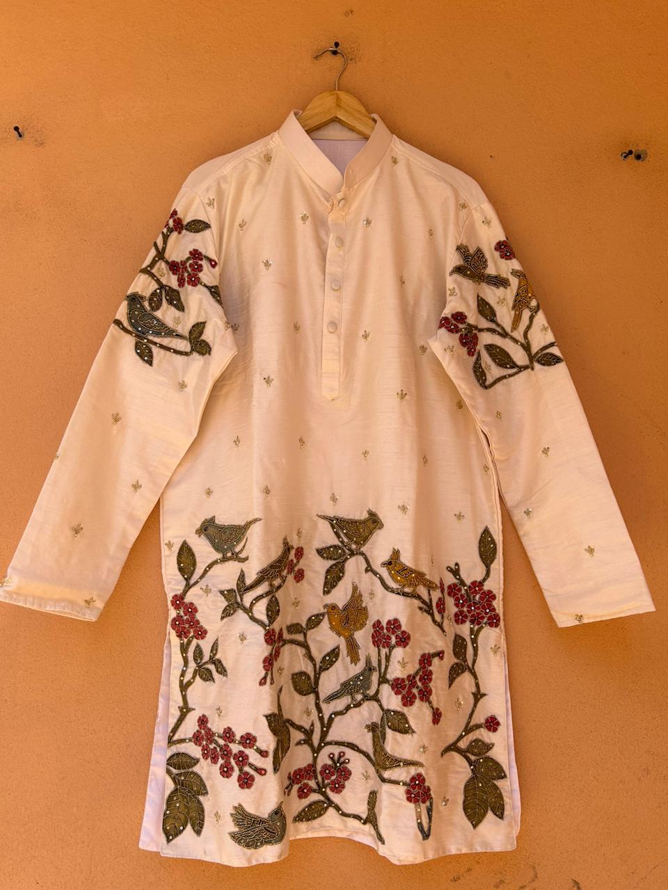 Offwhite Pen Kalamkari Kurta