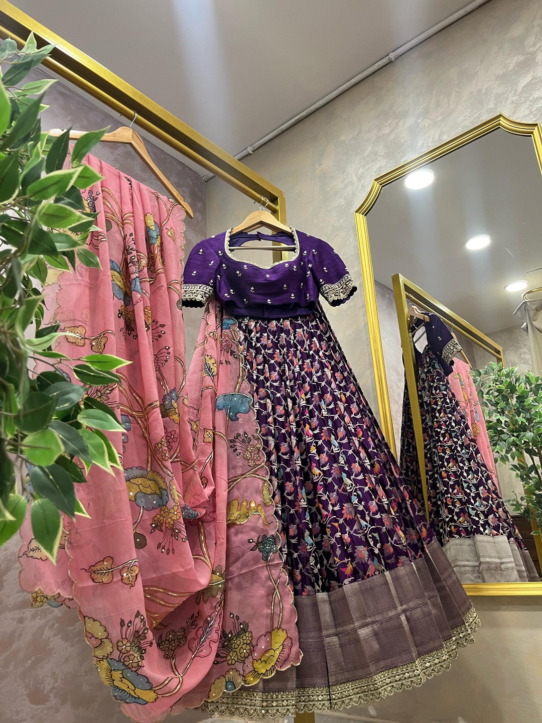 Purple Banaras Tissue Silk Lehenga