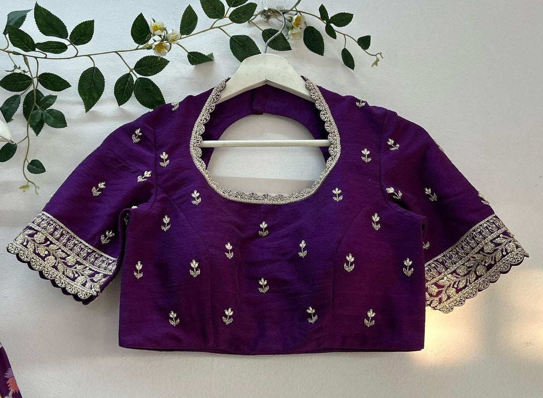 Purple Banaras Tissue Silk Lehenga