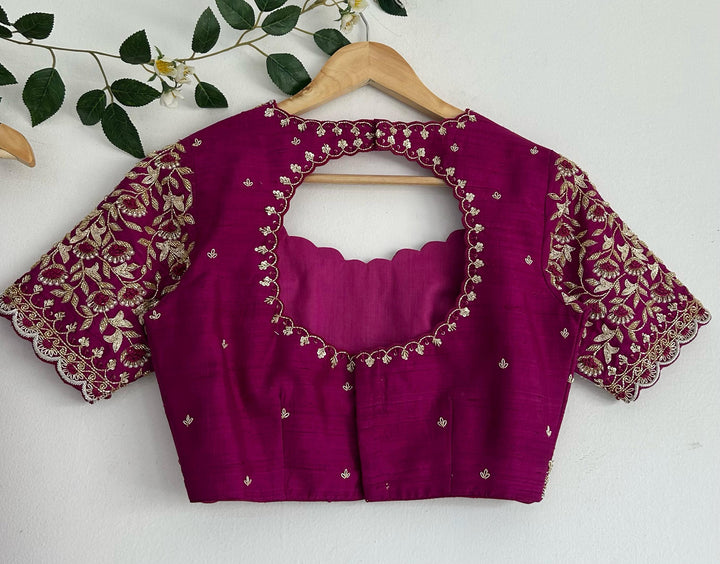 Wine Banaras Silk Lehenga