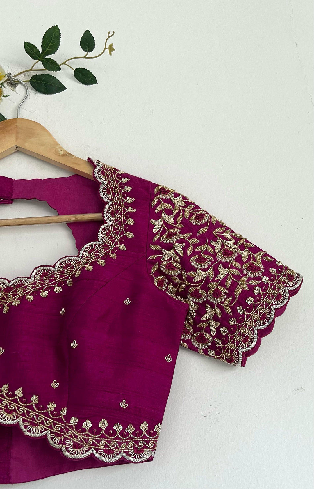 Wine Banaras Silk Lehenga