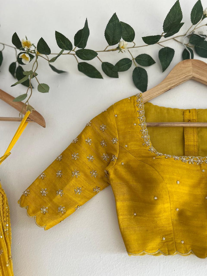Yellow Chikankari Lehenga