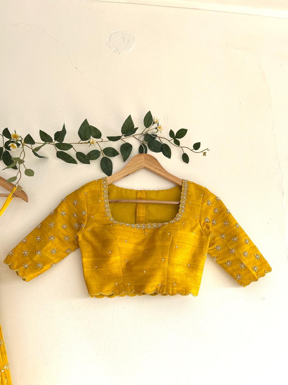 Yellow Chikankari Lehenga
