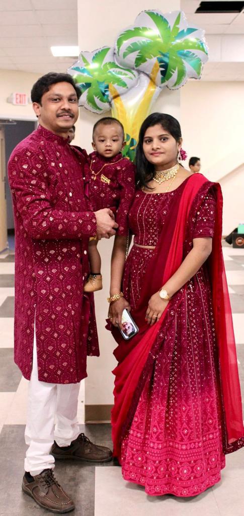 Maroon Chikankari Couple Combo