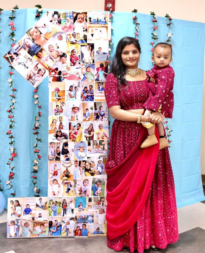 Maroon Chikankari Couple Combo