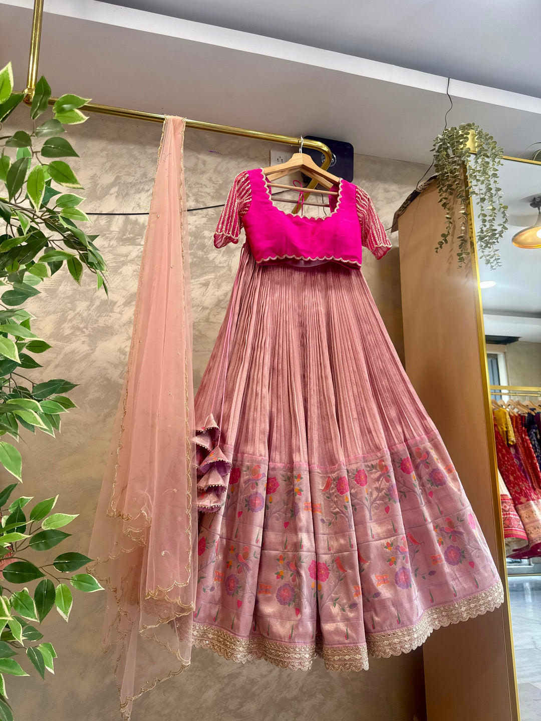 Pink Paithani Lehenga