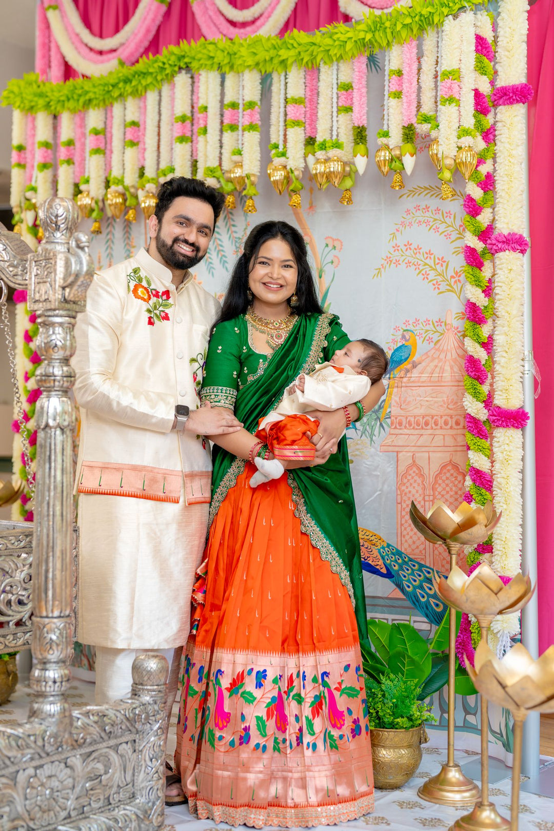 Couple Paithani Silk Outfit