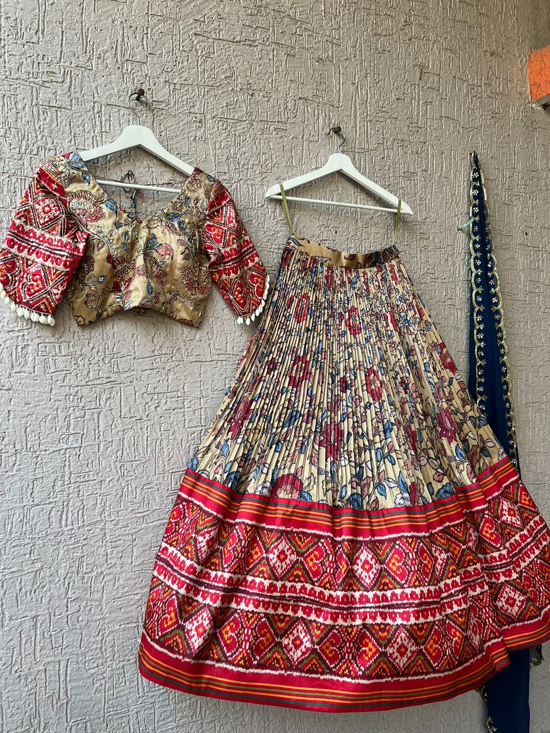 Yellow Kalamkari Silk Lehenga