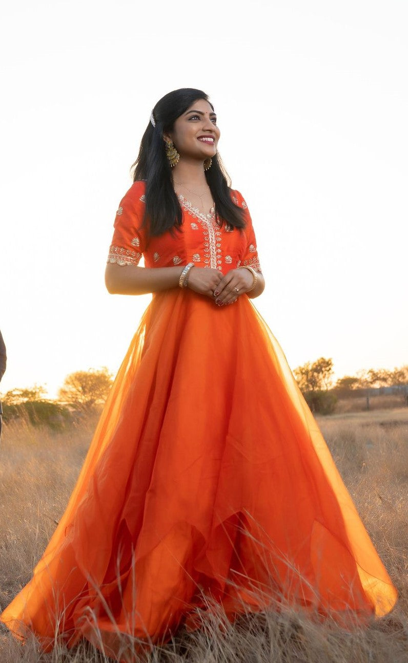 Organza Handwork Long Dress Organza Handwork Long Dress