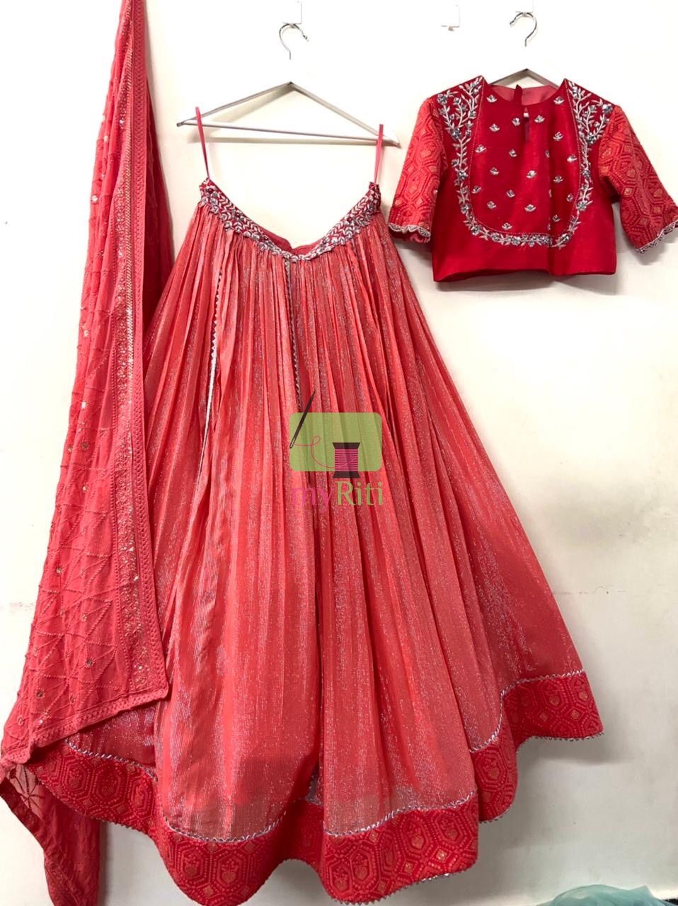 Peach Handwork Chikankari