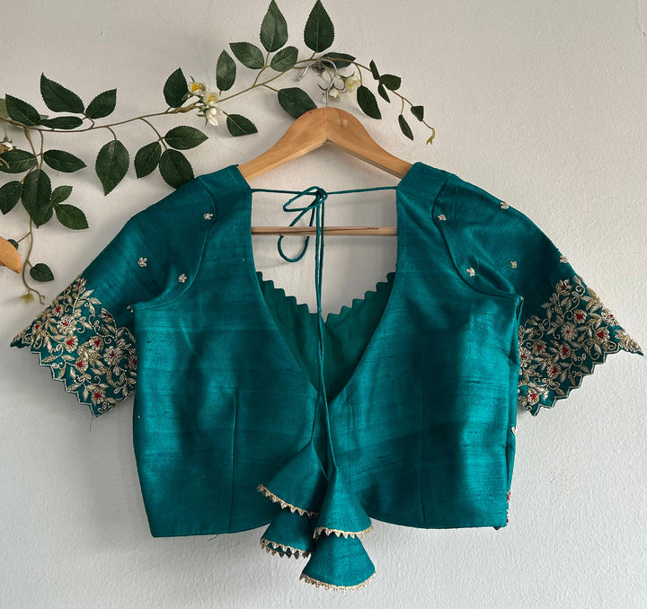 Teal Paithani Silk Lehenga
