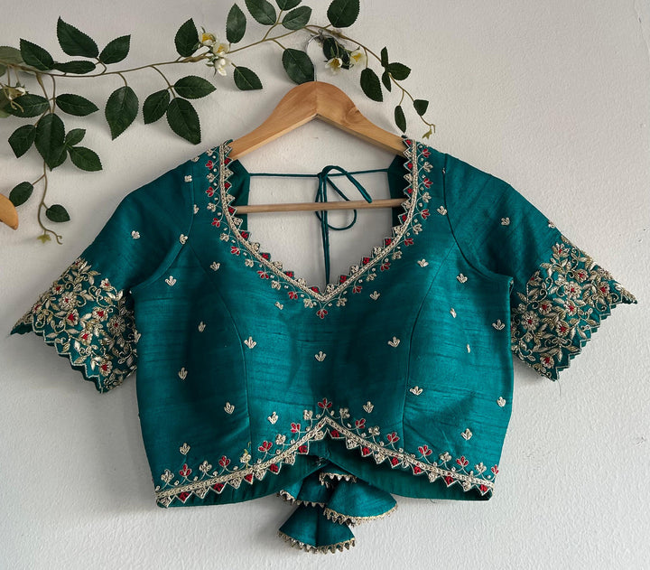 Teal Paithani Silk Lehenga
