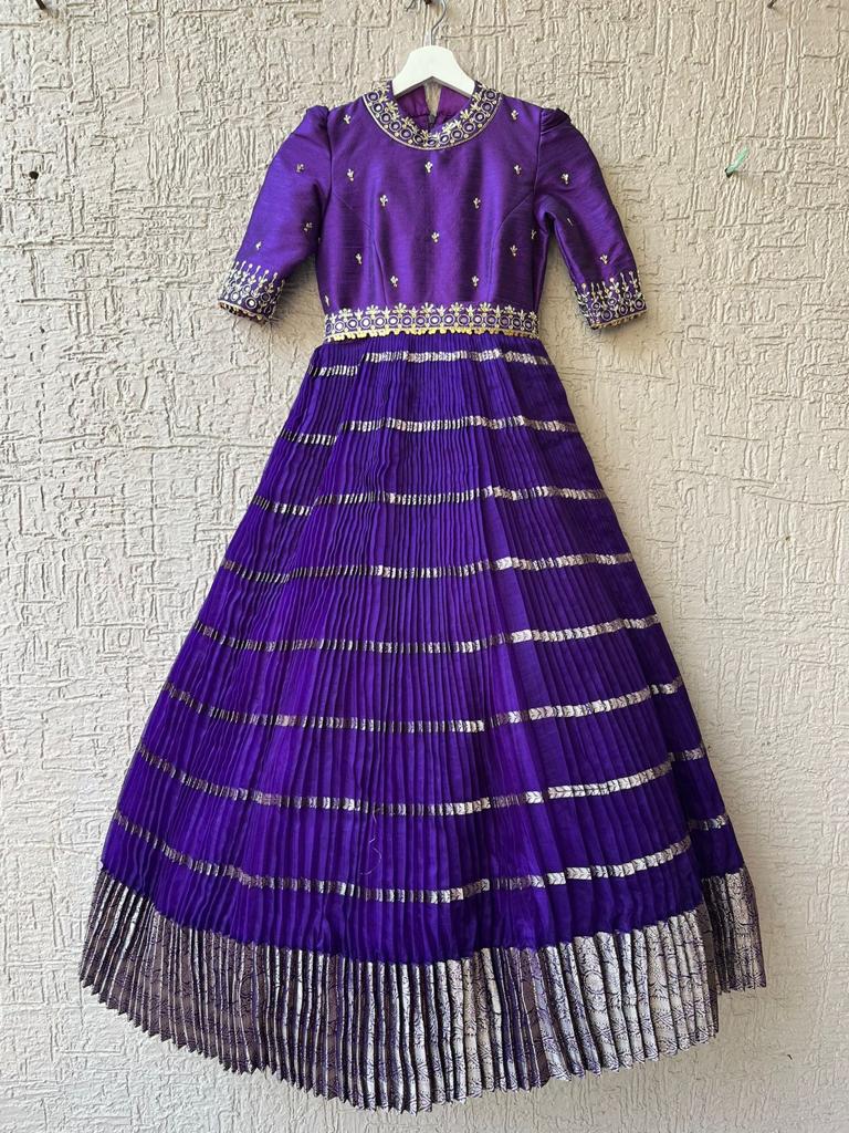 Purple Organza Long Dress