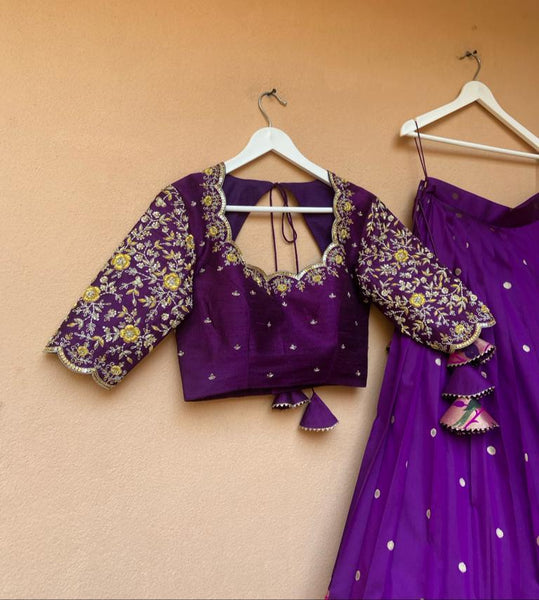 Purple Paithani Silk Lehenga