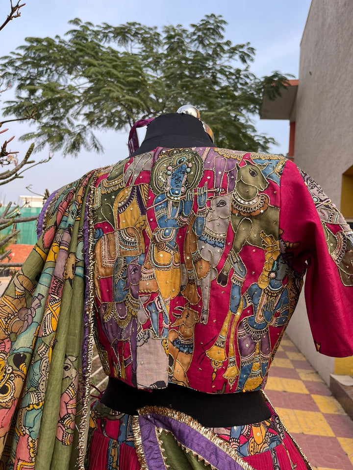 Rani Pink Kalamkari Lehenga