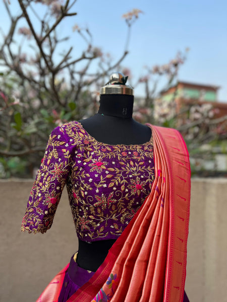 Exquisite Purple Paithani Silk Lehenga for Women - Ethnic Wear at MyRiti