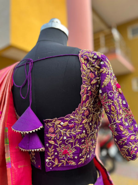 Exquisite Purple Paithani Silk Lehenga for Women - Ethnic Wear at MyRiti