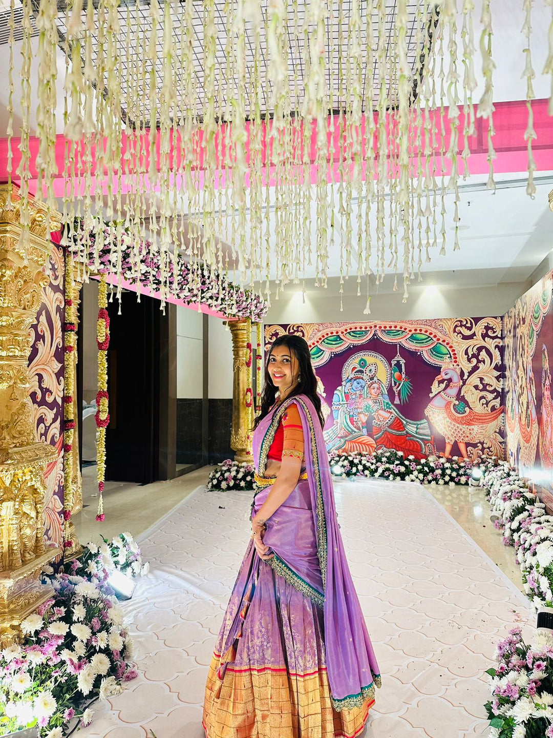 Lavendar Silk Lehenga