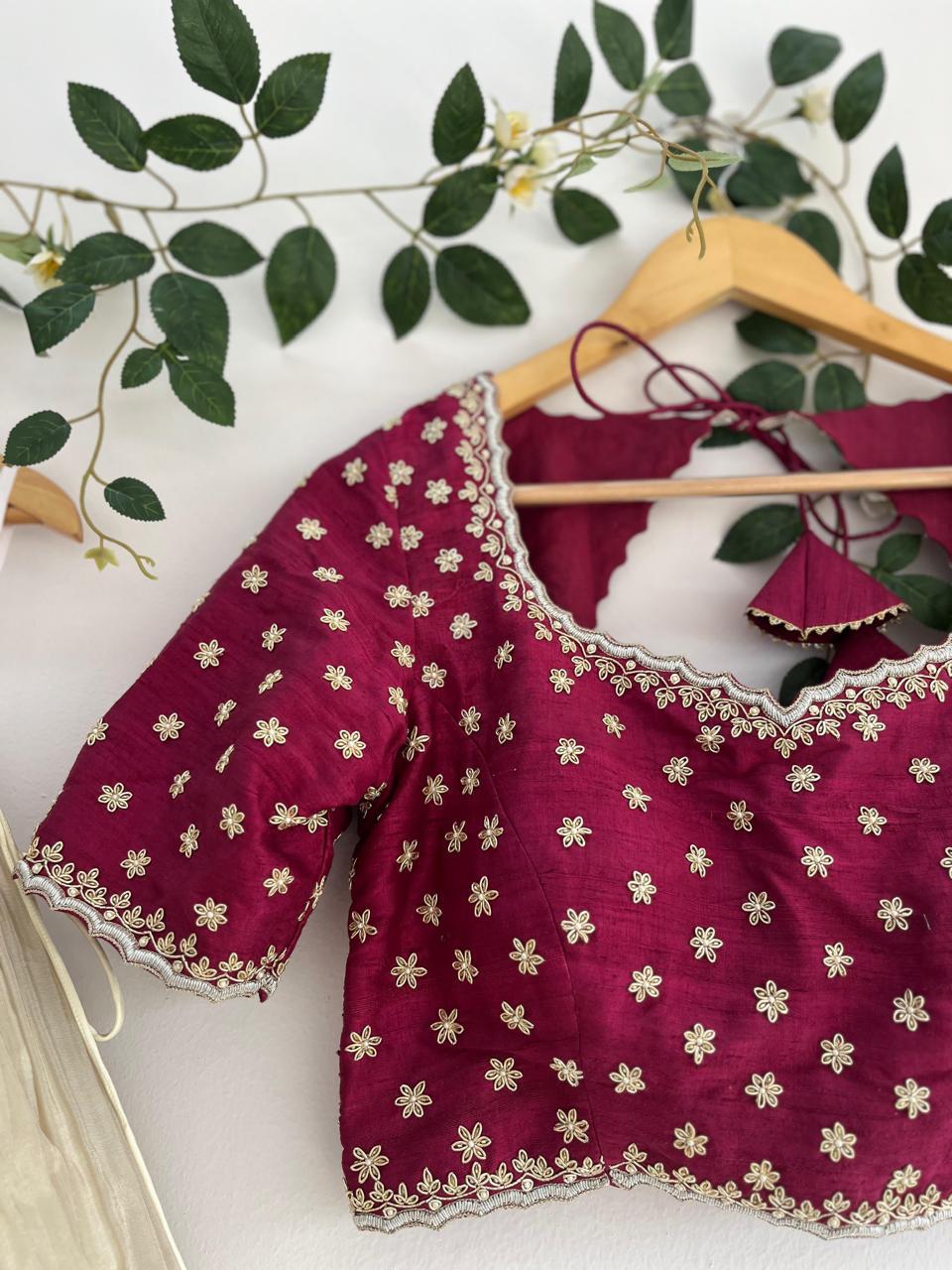 Magenta Pen Kalamkari Lehenga