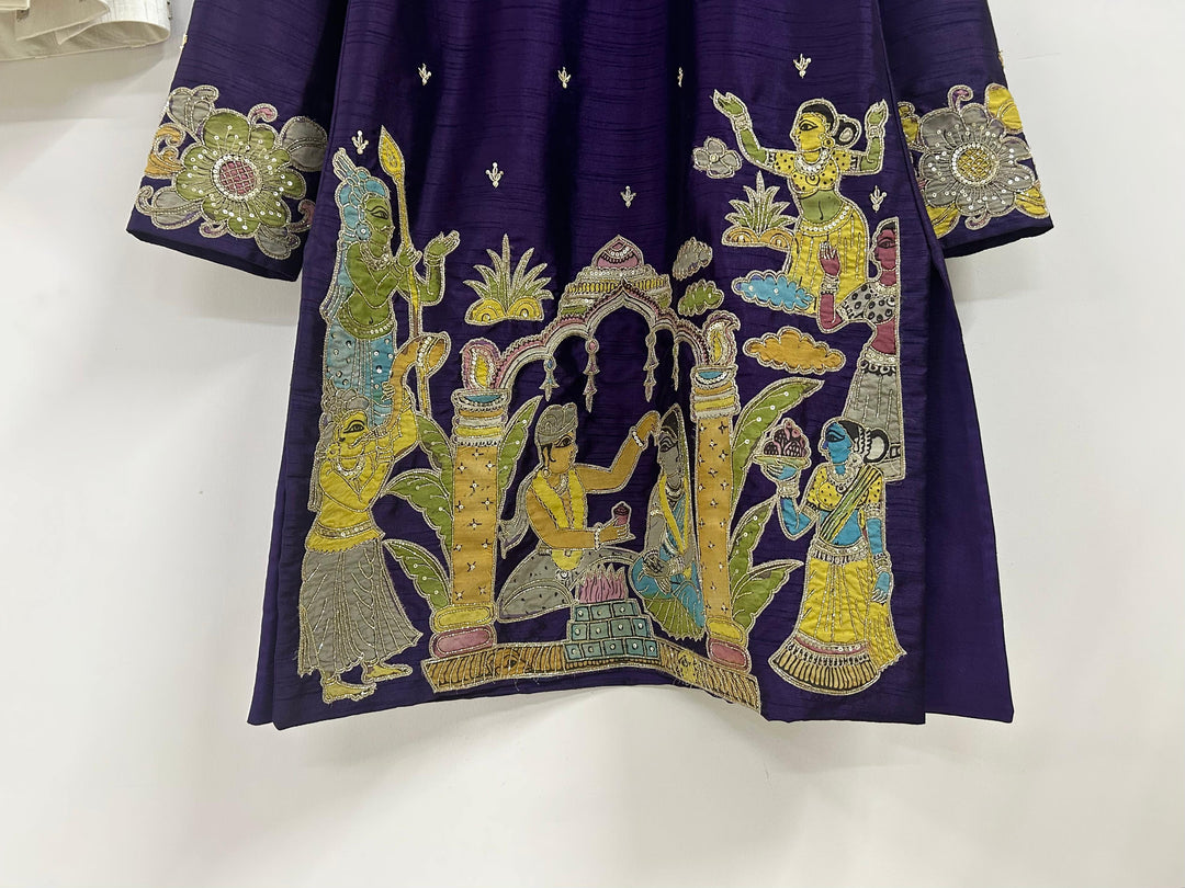 Dark Blue Kalamkari Kurta