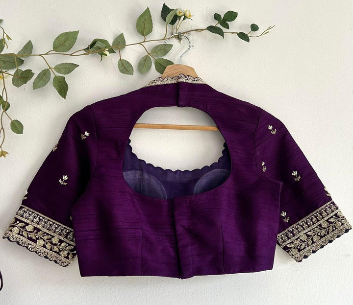 Purple Banaras Silk Lehenga