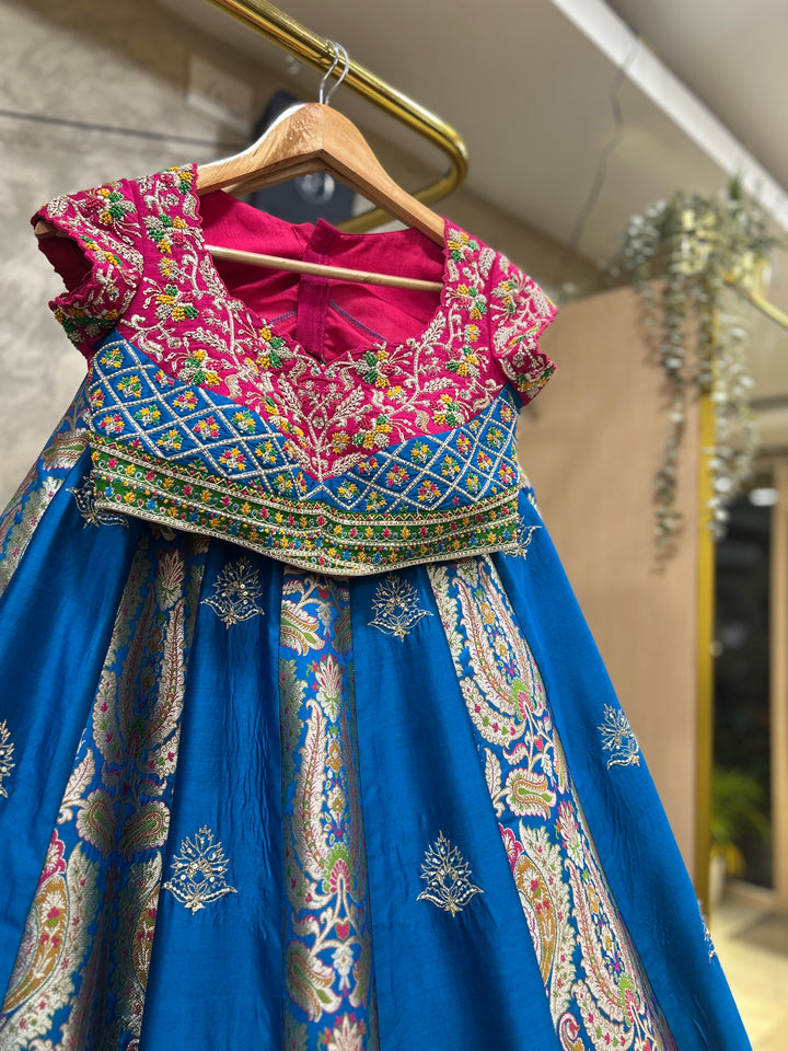 Blue Banaras Silk Lehenga