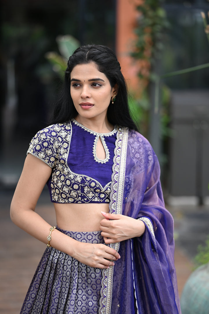 The Indigo Twilight Lehenga