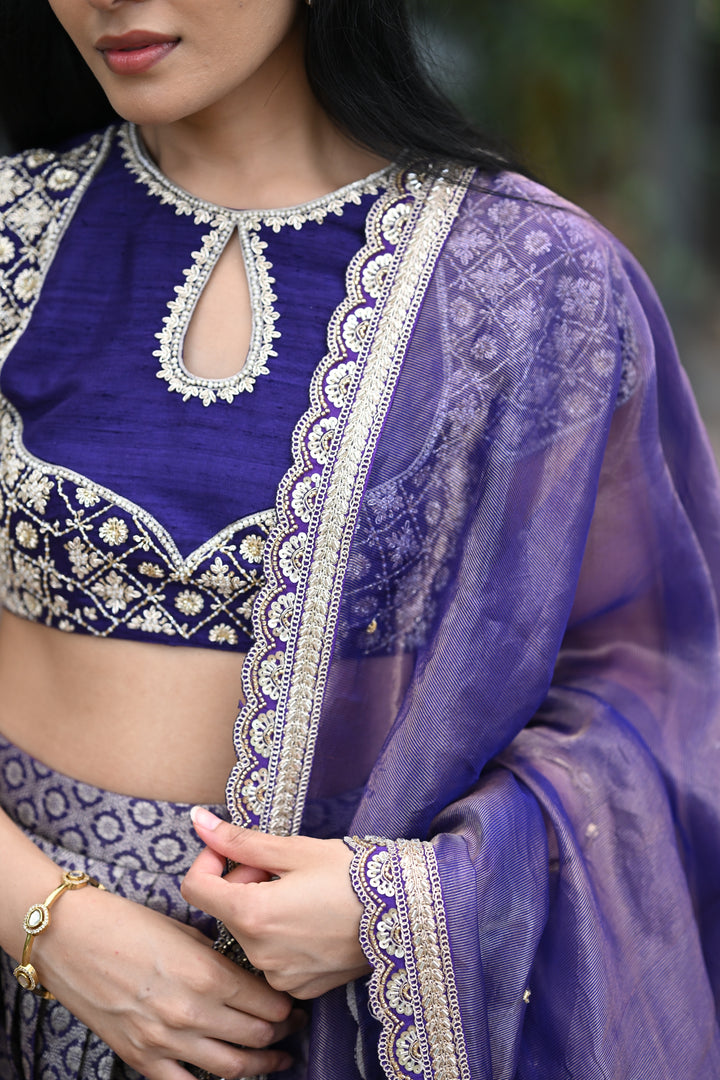 The Indigo Twilight Lehenga