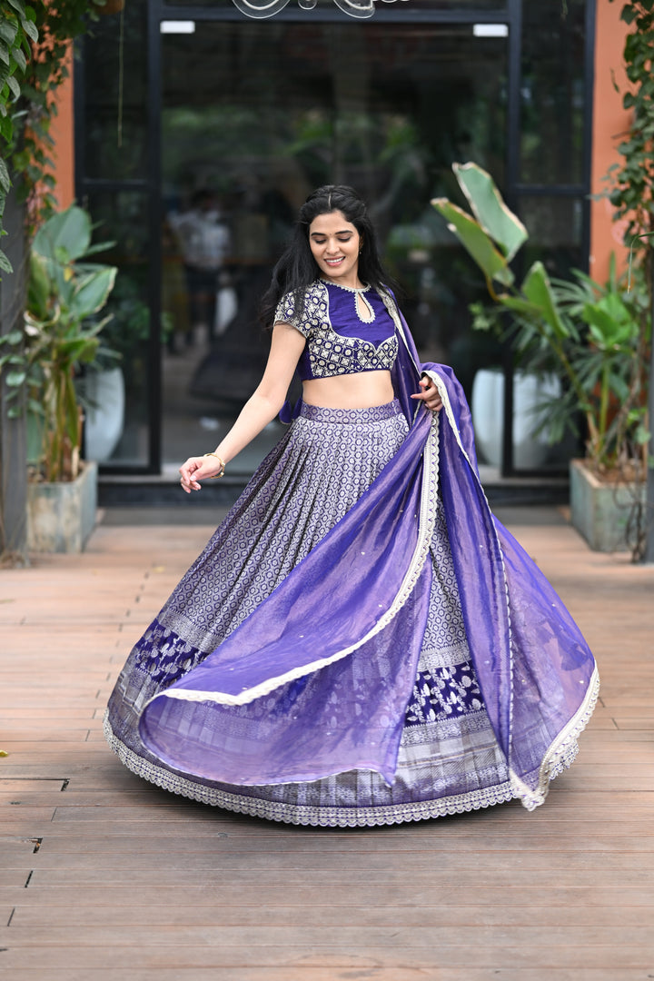 The Indigo Twilight Lehenga