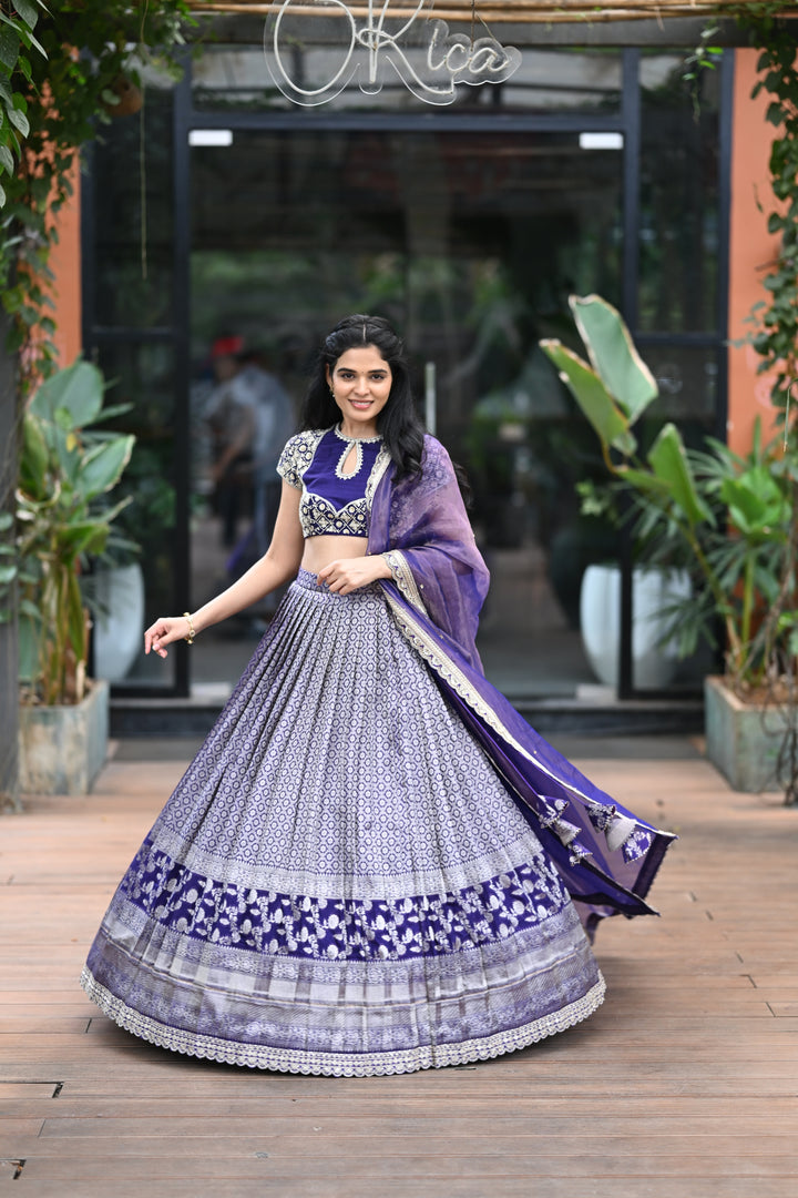 The Indigo Twilight Lehenga