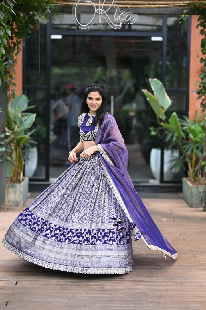 The Indigo Twilight Lehenga