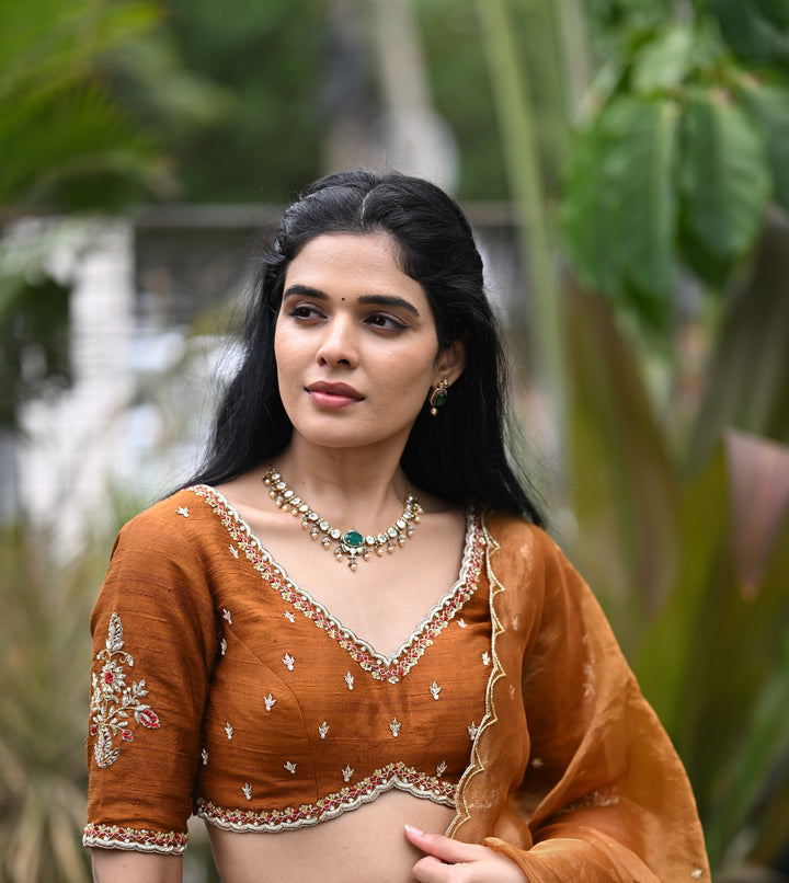 The Cinnamon & Crimson Lehenga