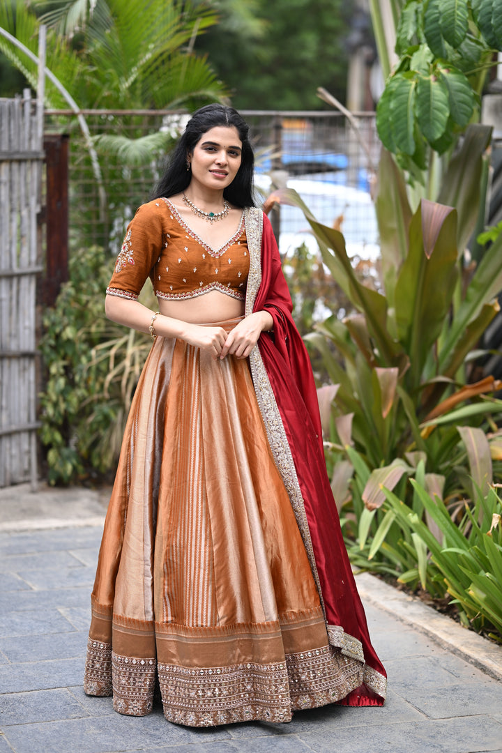The Cinnamon & Crimson Lehenga