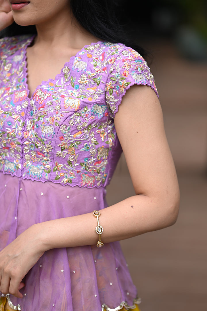 The Lavendar Meadow Lehenga