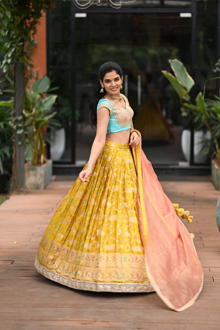 The Turquoise Dawn Lehenga