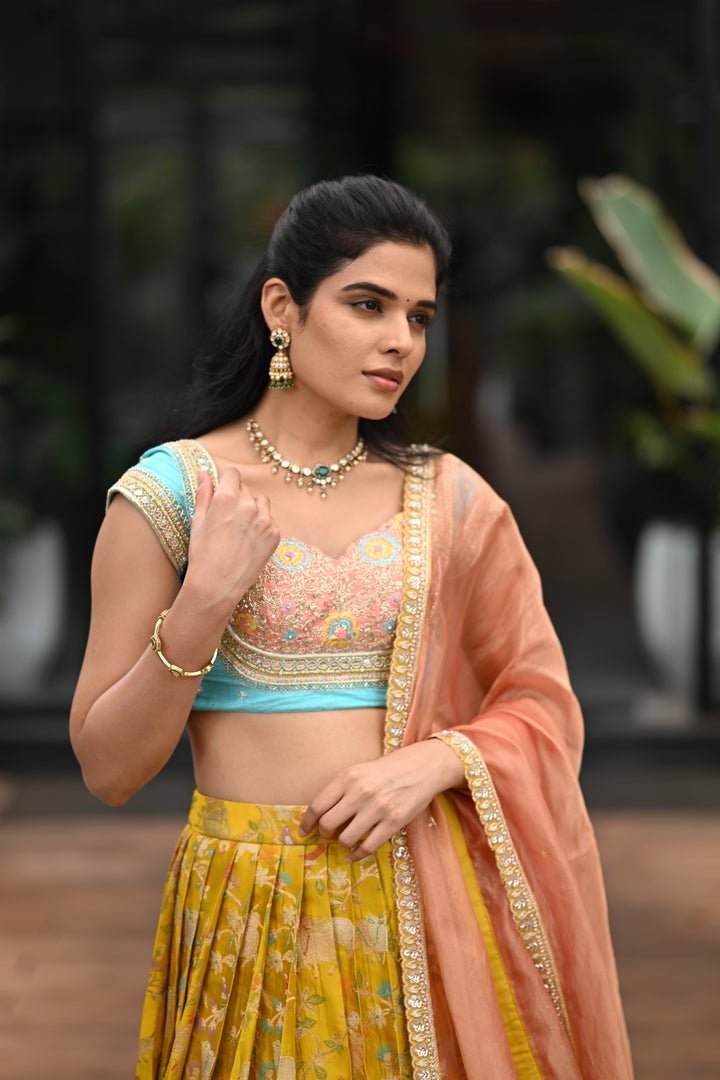 The Turquoise Dawn Lehenga