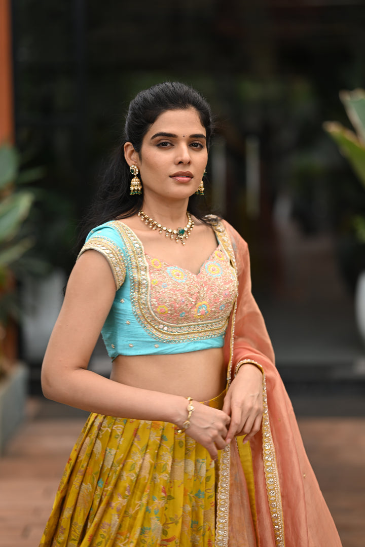 The Turquoise Dawn Lehenga