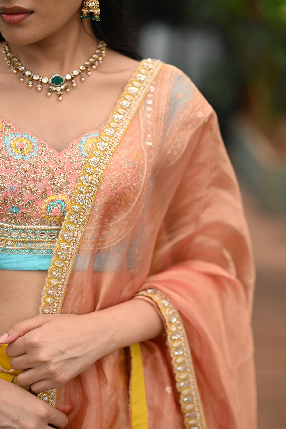 The Turquoise Dawn Lehenga