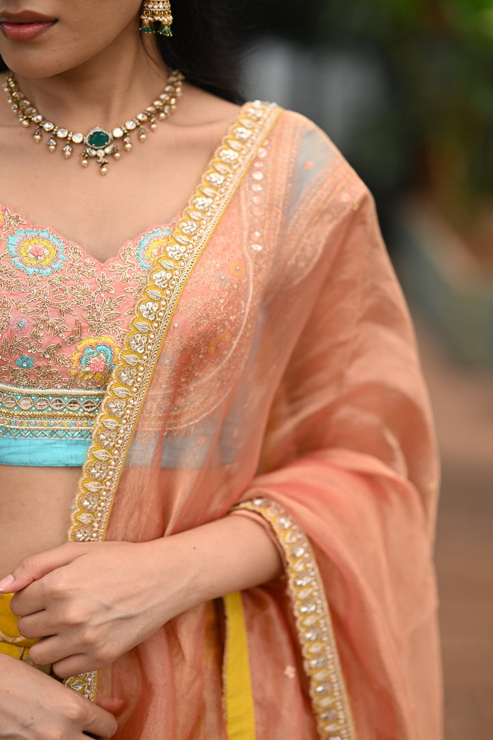 The Turquoise Dawn Lehenga