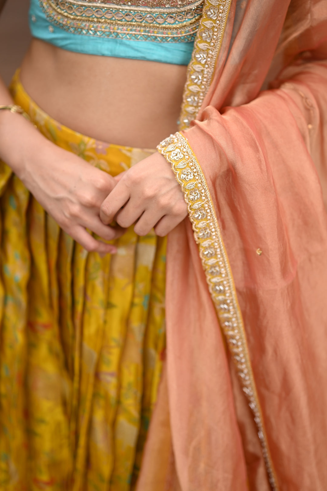 The Turquoise Dawn Lehenga