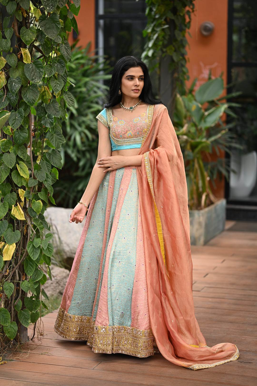 The Pastel Kali Lehenga