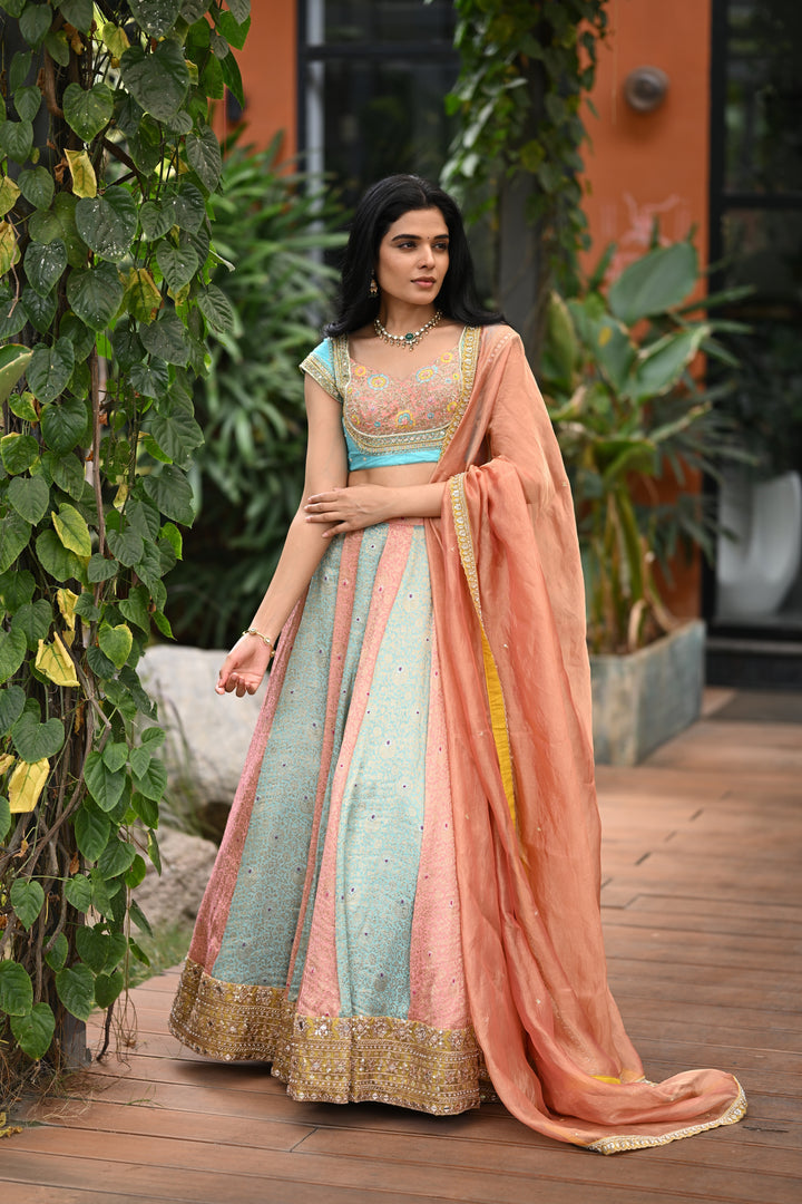 The Pastel Kali Lehenga