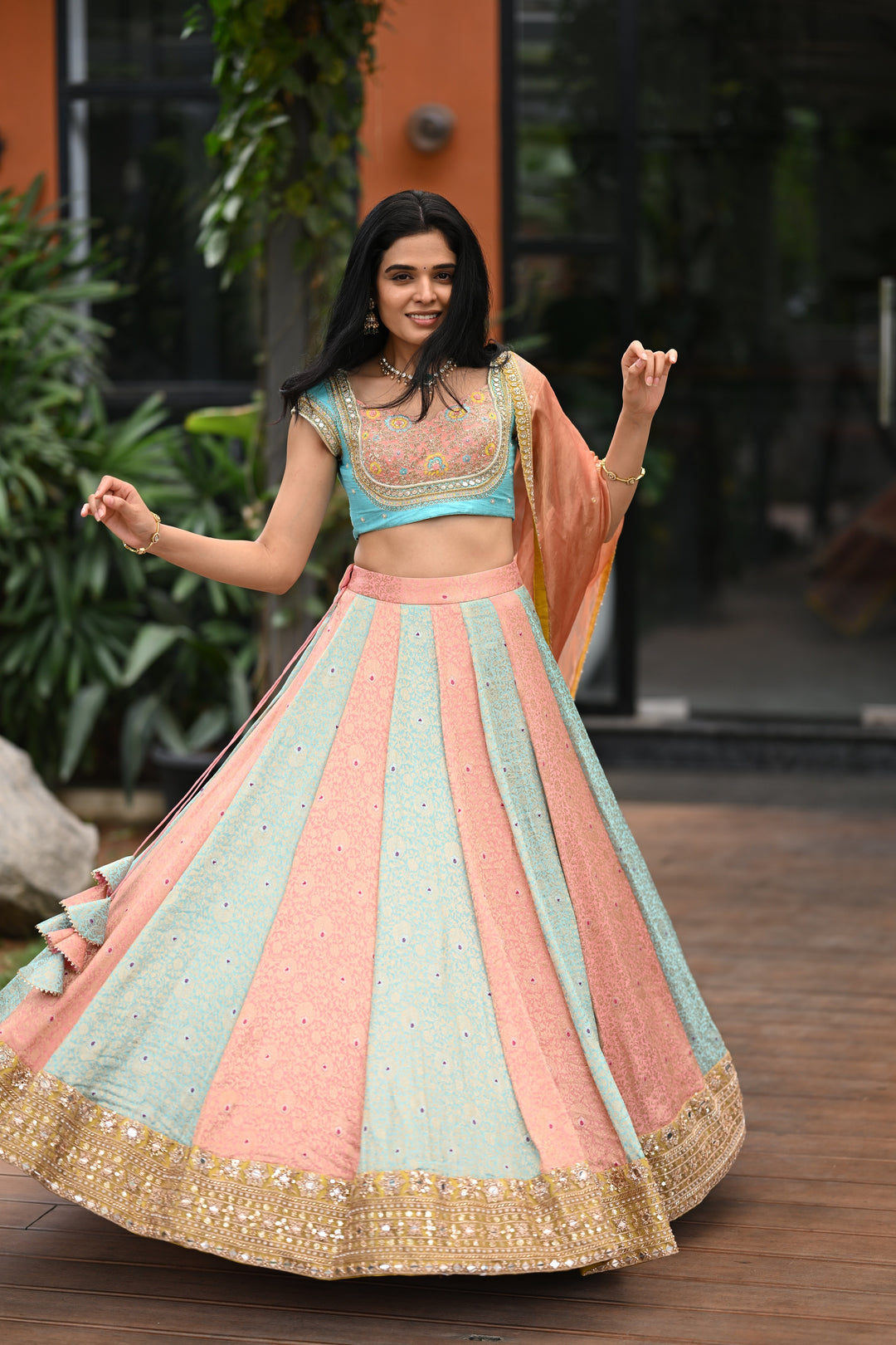 The Pastel Kali Lehenga