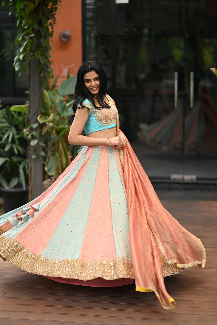 The Pastel Kali Lehenga