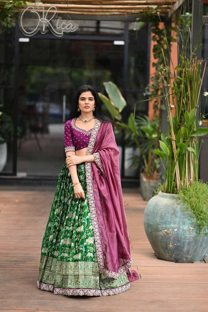 The Shikargah Emerald Lehenga
