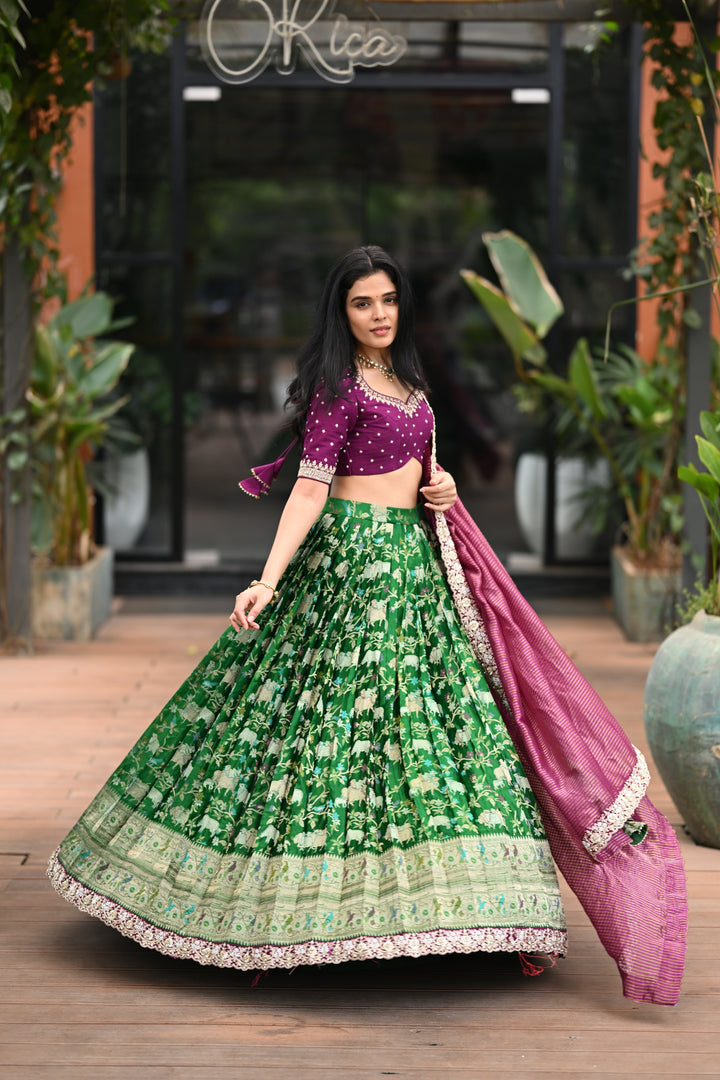 The Shikargah Emerald Lehenga