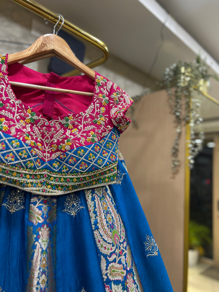 Blue Banaras Silk Lehenga