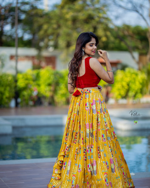 Explore a wide range of elegant online lehengas at MyRiti, featuring both traditional and contemporary designs perfect for various special occasions.
